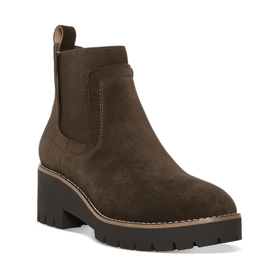 Aqua College Womens Demi Leather Lug Sole Chelsea Boots
