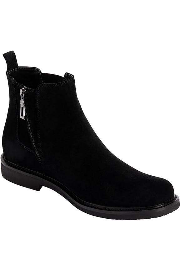 Womens GRANT Faux Leather Side Zipper Ankle Boots