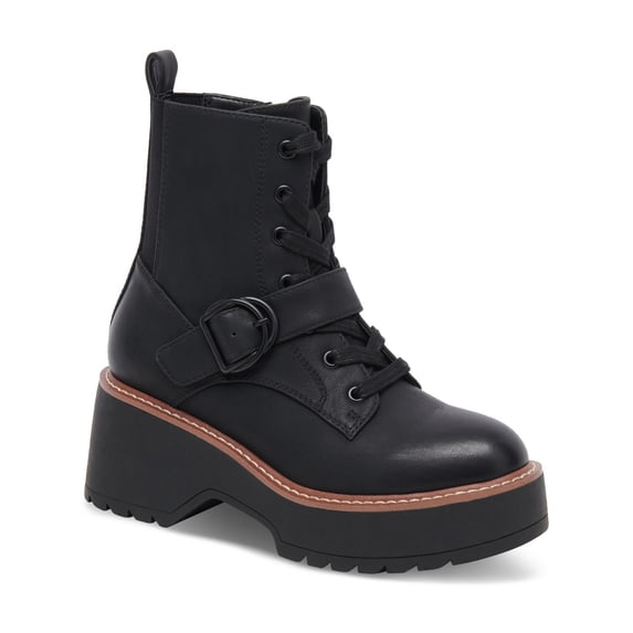 Aqua College Womens Gecko Faux Leather Waterproof Combat & Lace-Up Boots