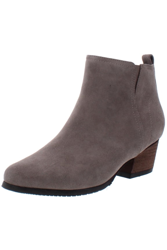 Womens Isla Suede Waterproof Ankle Boots Gray 7.5 Medium (B,M)