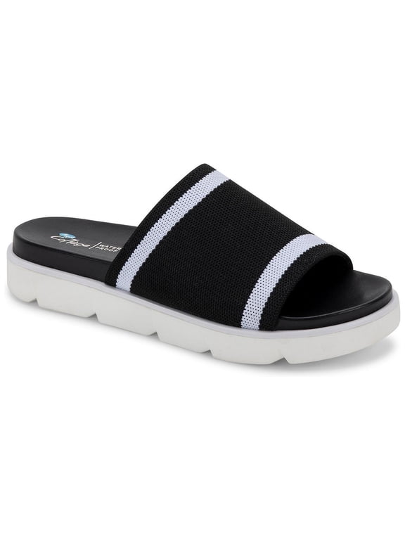 Womens Katlina Slide On Open Toe Pool Slides
