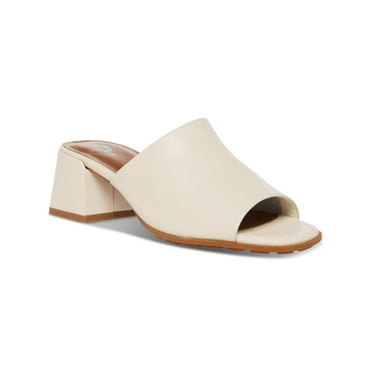 Aqua College Womens Marla Leather Square Toe Block Heel