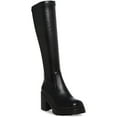 thumbnail image 1 of Aqua College Womens Ria Lug Sole Faux Leather Knee-High Boots, 1 of 3