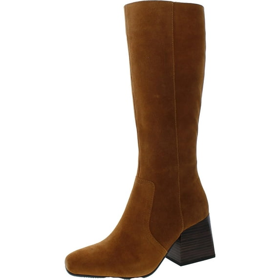 Aqua College Womens Tori Suede Side Zip Knee-High Boots