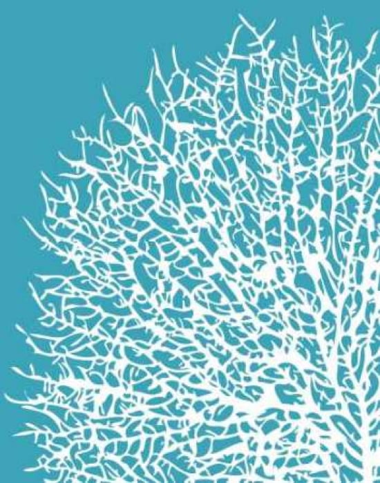 Aqua Coral I Canvas Art - Sabine Berg (22 x 28)