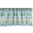 thumbnail image 1 of Ambesonne Aqua and Coral Valance Pack of 2, Striped Jellyfish, 54"X12", Sea Blue and Pastel Yellow, 1 of 3