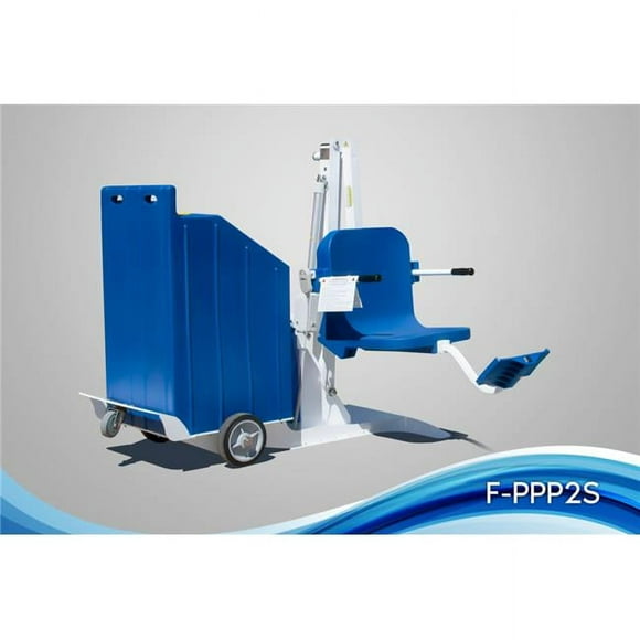 Aqua Creek F-PPP2 Portable Pro Pool 2 Lift, White with Blue Plastics - Concrete Weight Plates