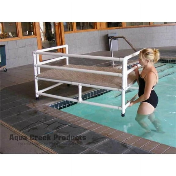 Aqua Creek Portable Swim Weighted Ballast Legs Platform, PVC, 61" x 16" x 36"