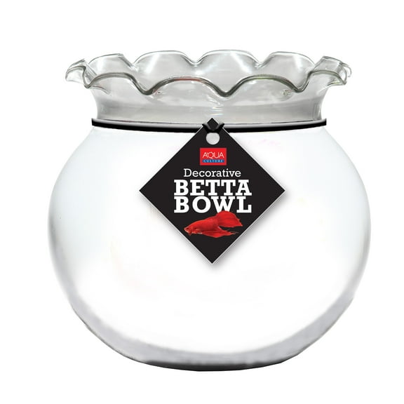 Aqua Culture 1 Gallon Betta Bowl, Impact-Resistant Plastic