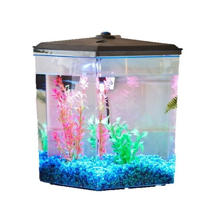 Aqua Culture 2.5-Gallon Aquarium Kit Plastic with LED Lighting and Power Filter