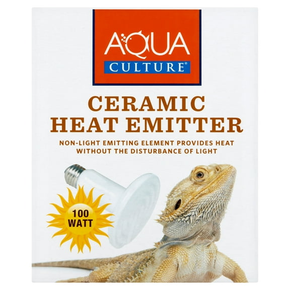 Aqua Culture Ceramic Terrarium Heat Bulb Emitter for Reptiles, Non-Light, 100 Watts