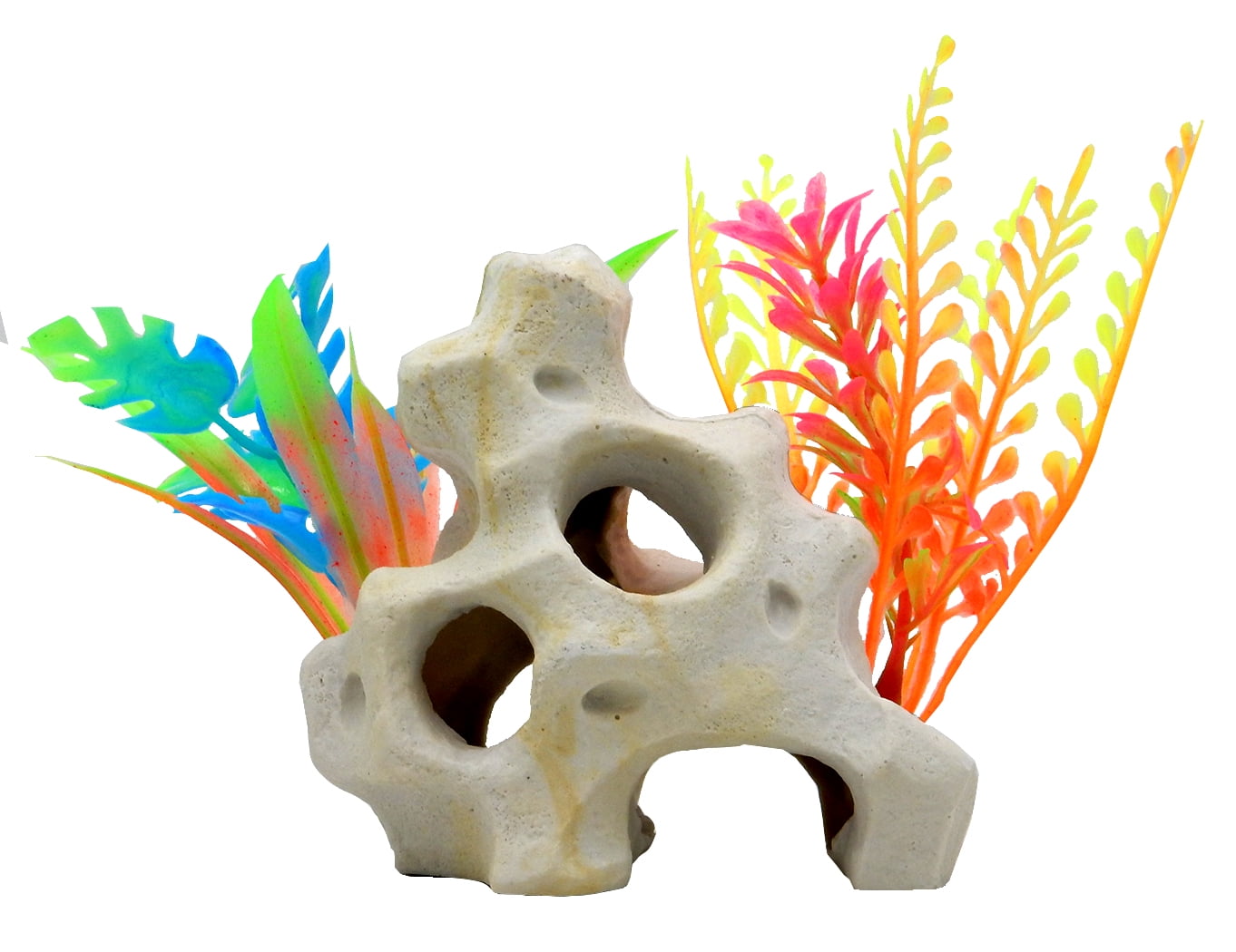 Aqua Culture Holey Rock Aquarium Ornament, Multicolor