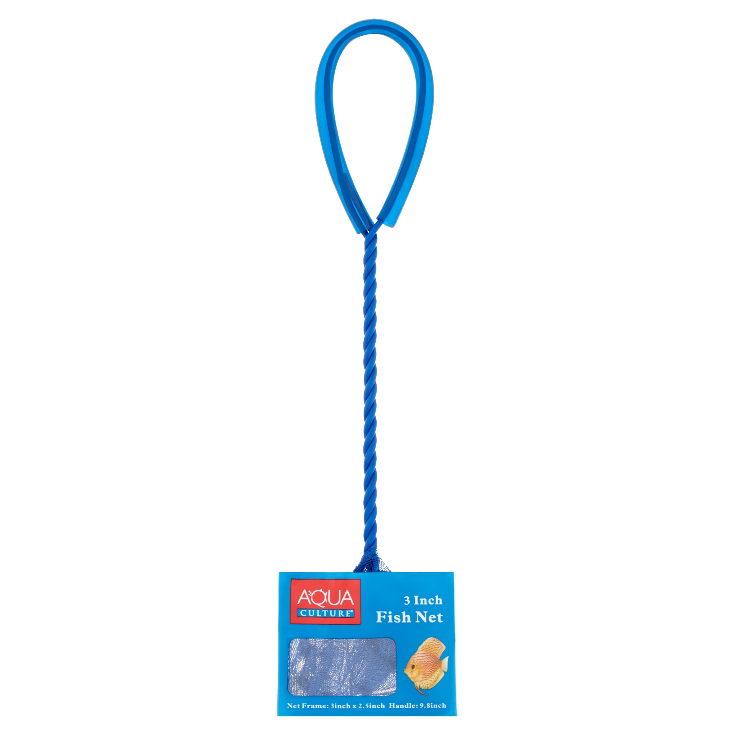 Aqua Culture 3 inch Fish Net, Nylon & Plastic, Blue