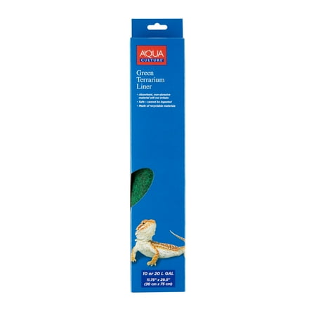 Aqua Culture Terrarium Bedding Substrate Liner, Non-Abrasive Polyethylene, Green, 10L or 20L