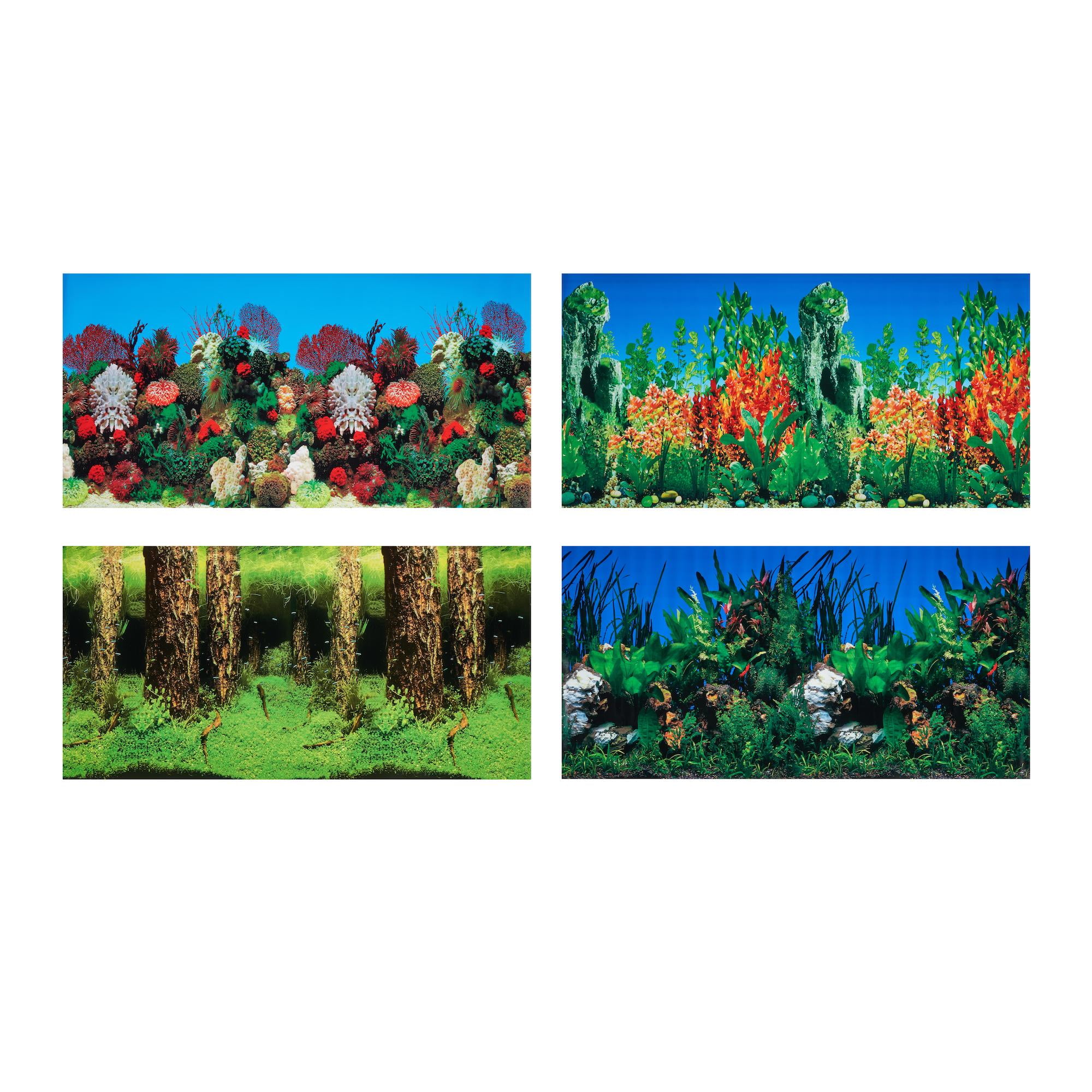 Aqua Culture Two-Sided Aquarium Background, 55 Gallon