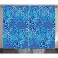 thumbnail image 1 of Ambesonne Aqua Curtains 2 Panel Set, Abstract Fish Skin Scales, 108" x 96", Violet Blue Aqua, 1 of 3