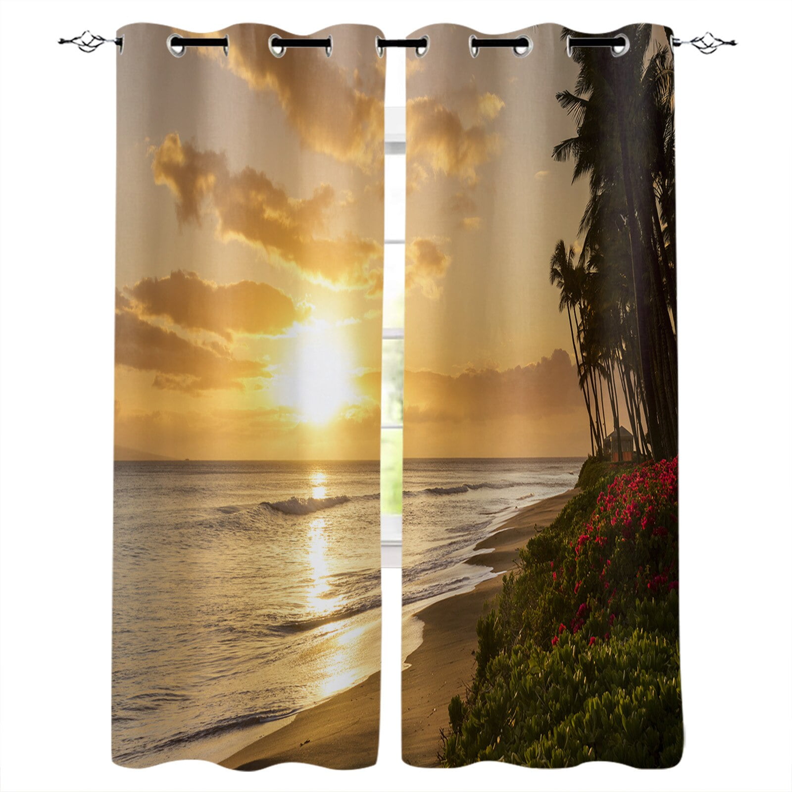 Aqua Curtains Hawaiian Sunrise over Hanauma Bay on Oahu Hawaii Sunbeams