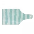 thumbnail image 1 of Aqua Cutting Board, Vertical Striped Pattern with Sketchy Lines Hipster and Grunge Design Ikat Inspired, Tempered Glass Cutting and Serving Board, Wine Bottle Shape, Seafoam White, by Ambesonne, 1 of 1