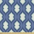 thumbnail image 1 of Ambesonne Aqua Damask Fabric by the Yard Upholstery, Funky Look Ogee Art, 5 Yards, Dark Ceil Blue Seafoam, 1 of 4