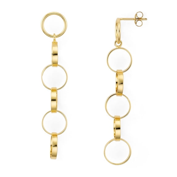Aqua Delicate Hoop Earring (Gold)