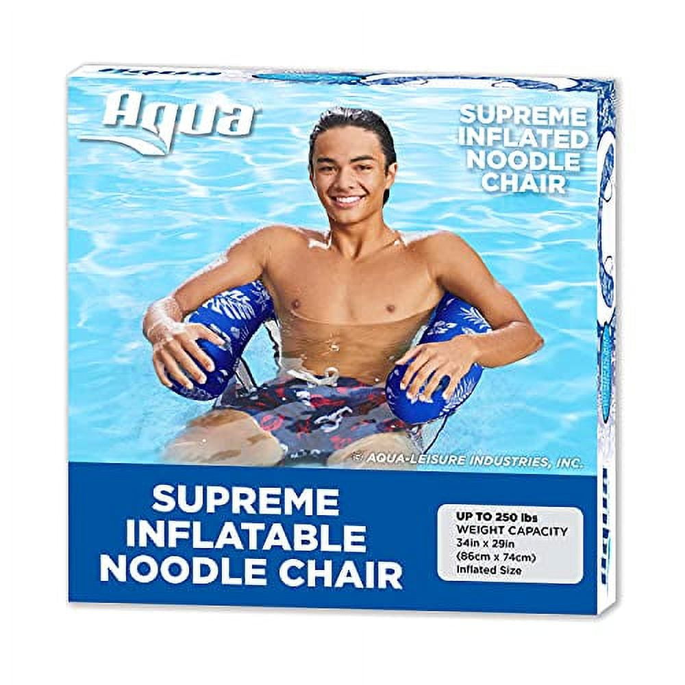 Aqua Deluxe Pool Noodle Chair, Inflatable Pool Noodle Float, Luxury