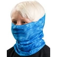 thumbnail image 1 of Aqua Design Children’s Face Mask Neck Gaiter: Kids Reusable Bandana Tube: UPF 50+ UV Sun Dust Wind Protection: Royal Ripple size Large, 1 of 7