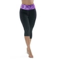 thumbnail image 1 of Aqua Design High Waisted Capri Leggings for Women: Black/Liquid Purple size Small, 1 of 6