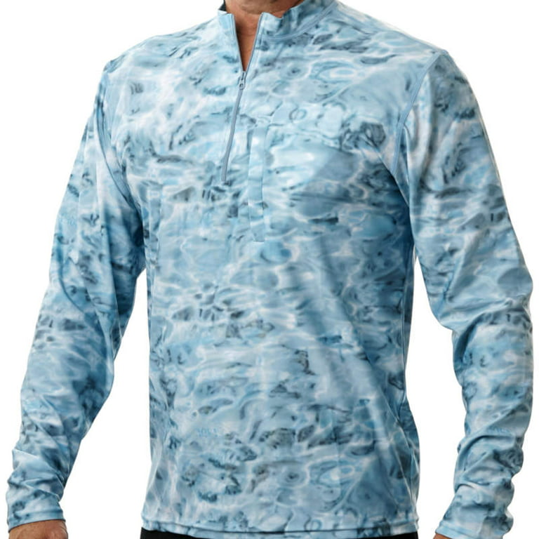 Aqua Design Men's Spear Fishing 1/4 Zip High Collar Long Sleeve