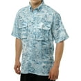 thumbnail image 1 of Aqua Design Mens Short Sleeve Fly Fishing Shirts UPF 50+: Aqua Sky size L, 1 of 3