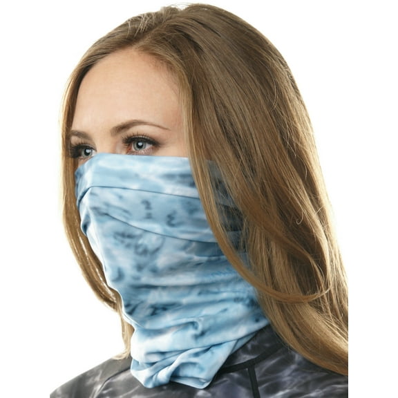 Aqua Design Neck Gaiter Face Mask For Women Washable Breathable Cloth: Aqua Design Balaclava: Aqua Sky size Large
