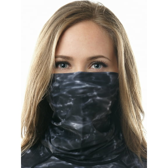 Aqua Design Neck Gaiter Face Mask For Women Washable Breathable Cloth: Aqua Design Balaclava: Black Water size X-Small
