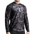 thumbnail image 1 of Aqua Design Rash Guard Men: UPF 50+ Long Sleeve Rashguard Swim Shirts for Men: Black Water Size X-Large, 1 of 6