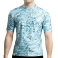 thumbnail image 1 of Aqua Design Rash Guard Men: UPF 50+ Short Sleeve Rashguard Swim Shirts for Men: Aqua Sky size 2X-Large, 1 of 6