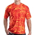 thumbnail image 1 of Aqua Design Rash Guard Men: UPF 50+ Short Sleeve Rashguard Swim Shirts for Men: Liquid Lava size Medium, 1 of 6