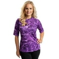 thumbnail image 1 of Aqua Design Rashguard Swim Shirts for Women UPF50+ Short Sleeve Rash Guard Shirt: Liquid Purple size Medium, 1 of 5