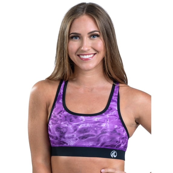 Aqua Design Sports Bras for Women: Workout Racerback Sport Bra Womens Top: Liquid Purple size X-Small