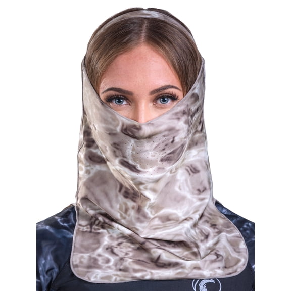 Aqua Design Sun Protection for Women Size Adjustable UPF 50+ ProMax UV Mask Tube: Pacific Sand size M/S