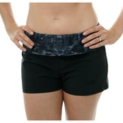 Aqua Design Swim Shorts for Women UPF 50+ UV Boy Short Swimshorts Swimwear: Black Water/Black size 3XL