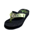 thumbnail image 1 of Aqua Design Women's Marina Flip Flop Sandal: Green Bayou/Black size 6, 1 of 2