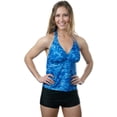 thumbnail image 1 of Aqua Design Womens Halter Top Strapless Tankini and Boy Short Set, 1 of 2