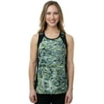 thumbnail image 1 of Aqua Design Womens Racerback Workout Tank Top: Green Bayou/Black size 3XL, 1 of 1