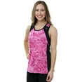 thumbnail image 1 of Aqua Design Womens Racerback Workout Tank Top: Pink Water/Black size S, 1 of 1