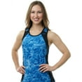 thumbnail image 1 of Aqua Design Womens Racerback Workout Tank Top: Royal Ripple/Black size 3XL, 1 of 1