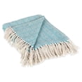 thumbnail image 1 of Aqua Diamond Stitch Throw, 1 of 3