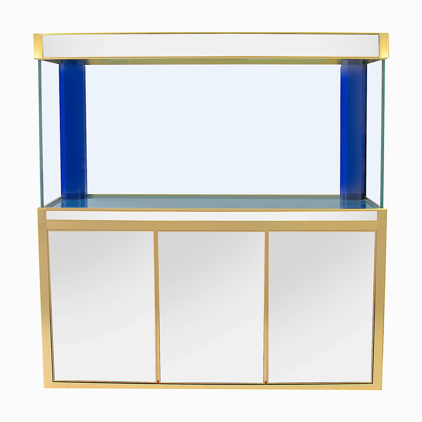 Aqua Dream 175 Gallon Tempered Glass All-in-one Aquarium White and Gold