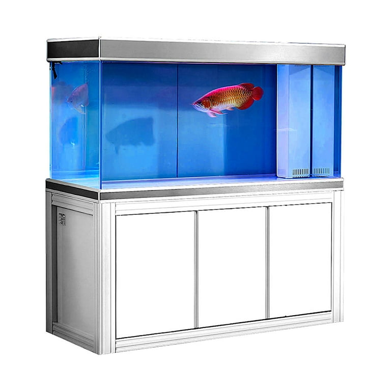Aqua Dream 200 Gallon Tempered Glass All-in-one Aquarium White and Silver