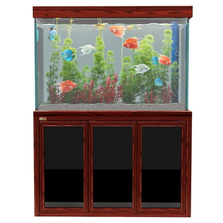 Aqua Dream 200 Gallon Tempered Glass Aquarium Redwood