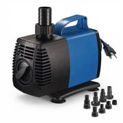 Aqua Dream 2000 GPH Professional Grade Water Pump, 150W Energy Efficient, Submersible & Inline Use, Saltwater & Freshwater Safe, 15.7 ft Max Head Pump
