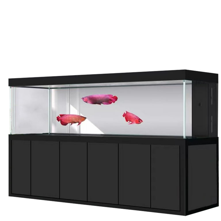 Aqua Dream Living 500 Gallon Tempered Glass Aquarium with LED Lighting Black Walmart