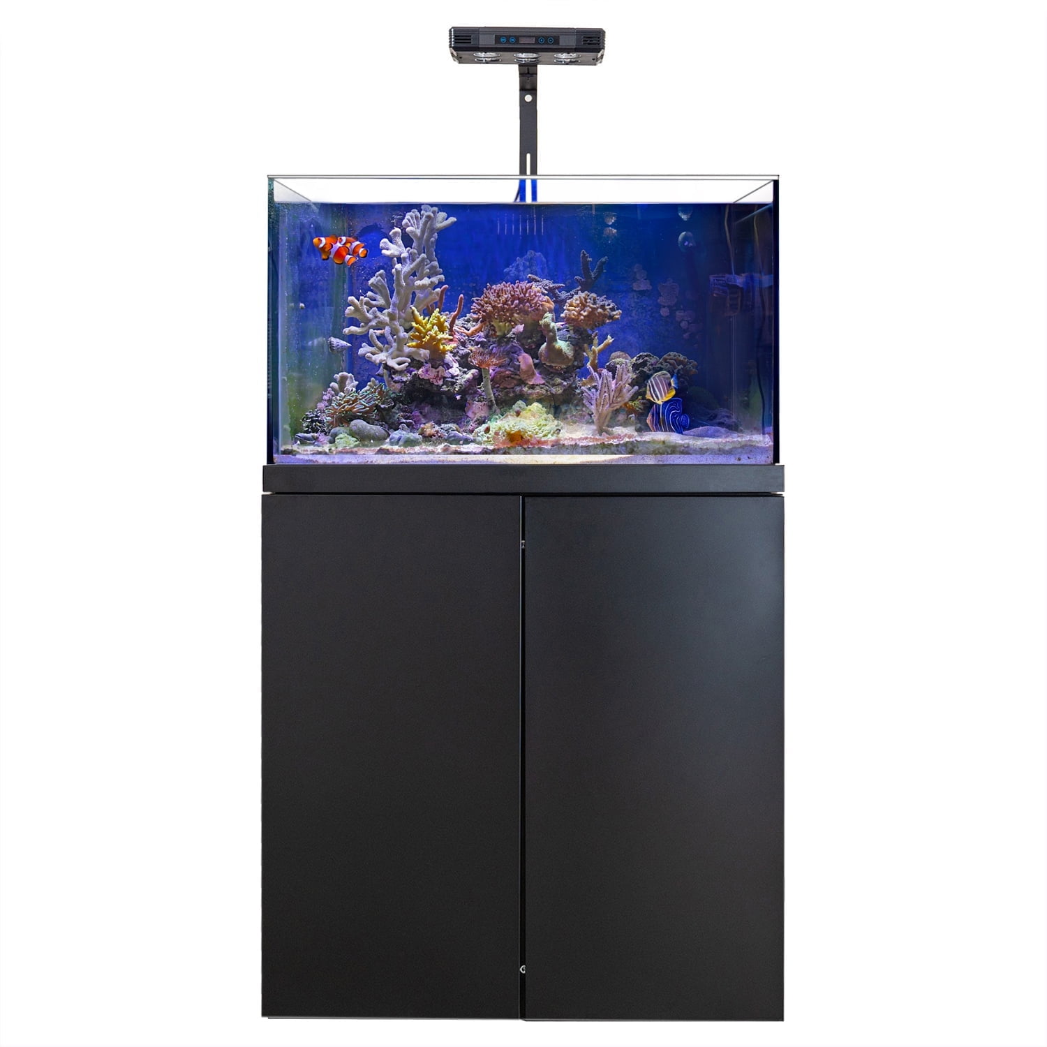 Aqua Dream Coral Reef Aquarium Tempered Glass Fish Tank 90 Gallon Complete Set Black
